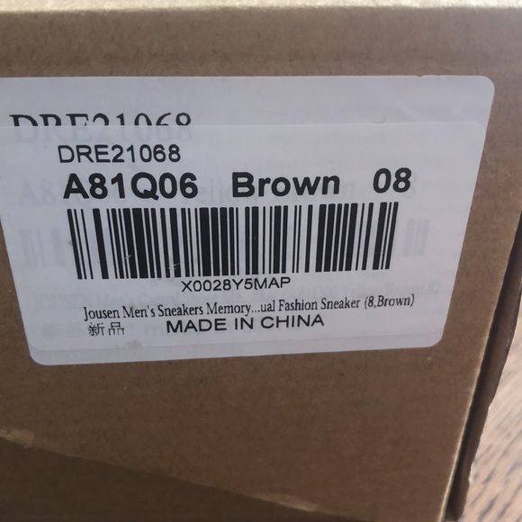 Jonsen NEW IN BOX Brown Men’s Memory Foam Sneaker. Size 8. - Picture 2 of 4